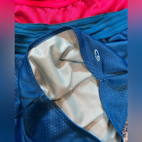 2 Pair of Champion Size L Running Shorts Pink/Blue - Picture 4 of 6
